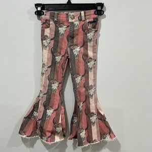 Bella Breez Boutique Western Cowgirl Rodeo Flare Pants Size 5 - 6